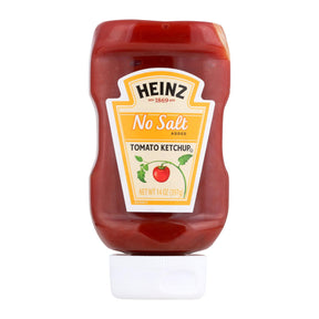 Heinz No Salt Added Ketchup - 6 x 14 oz  - Unsalted Tomato Ketchup