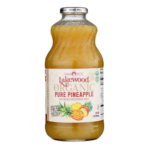 Lakewood Organic Pineapple Juice - 32 Fl Oz - Pack of 6 - Pure & Natural