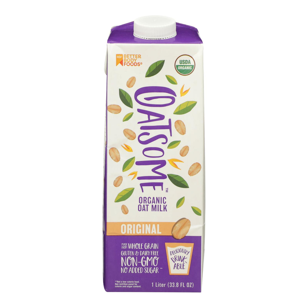 Better Body Foods Original Oat Milk, Dairy-Free, 6 x 33.8 fl oz (Pack of 6)