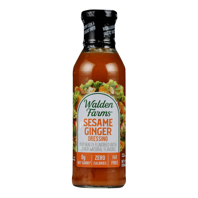 Walden Farms Sesame Ginger Dressing (Pack of 6) - Sugar-Free, Calorie-Free, Gluten-Free - 12 fl oz