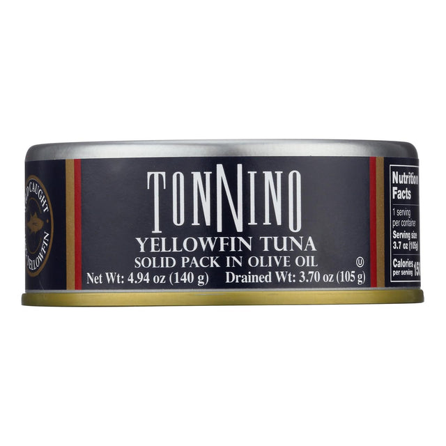 Tonnino Tuna in Olive Oil, Light Meat, 12 x 4.9 oz  - Premium Italian Tuna