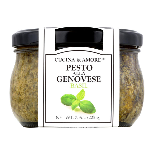 Cucina & Amore Alla Genovese Basil Pesto, 6 x 7.9 Fl Oz - Authentic Italian Recipe