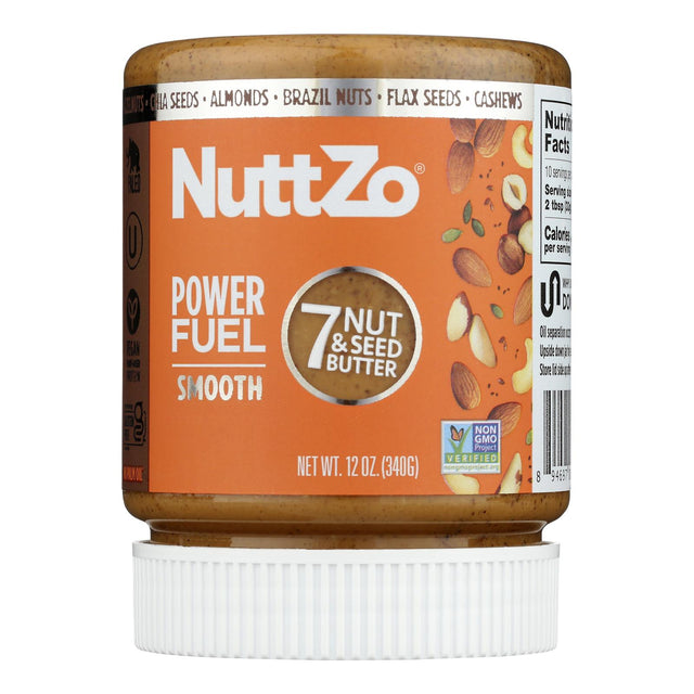 Nuttzo Smooth Power Fuel - 6 x 12 oz - Nut Butter Blend, High Protein