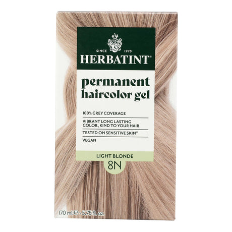 Herbatint 8N Light Blonde Permanent Hair Color - Natural & Gentle -  5.75 fl oz