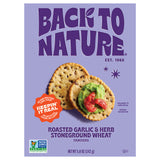Back To Nature Stoneground Crackers, Garlic Herb Flavor, 5 Oz, 6 Count