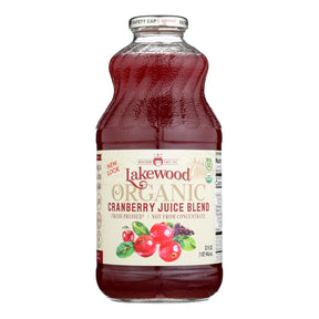 Lakewood Organic Cranberry Juice Blend - 32 Fl Oz (Pack of 6)
