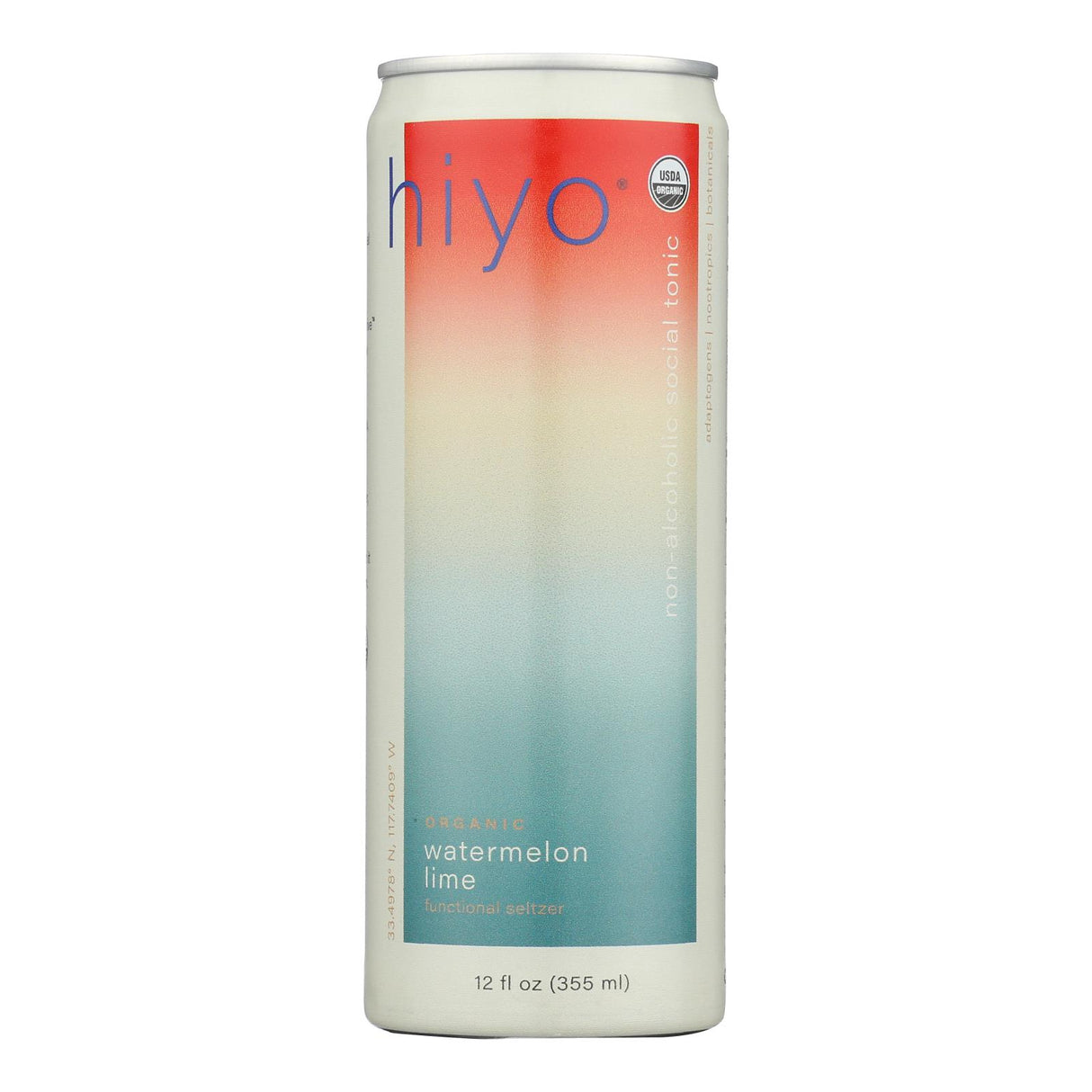 Hiyo Watermelon Lime Seltzer - 12 x 12 fl oz  - Organic Sparkling Water