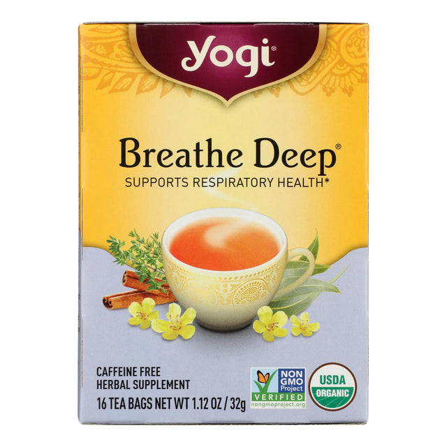 Yogi Breathe Deep Tea - Caffeine Free - 16 Tea Bags