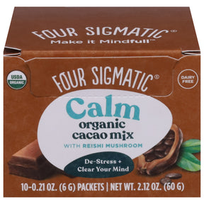 Four Sigmatic Cacao Calm Blend - Organic Hot Chocolate Mix - 10 Count