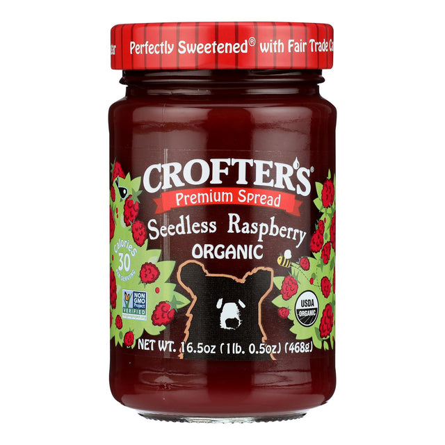 Crofter's Organic Raspberry Fruit Spread - 16.5 Oz - Pack of 6 - Premium Quality
