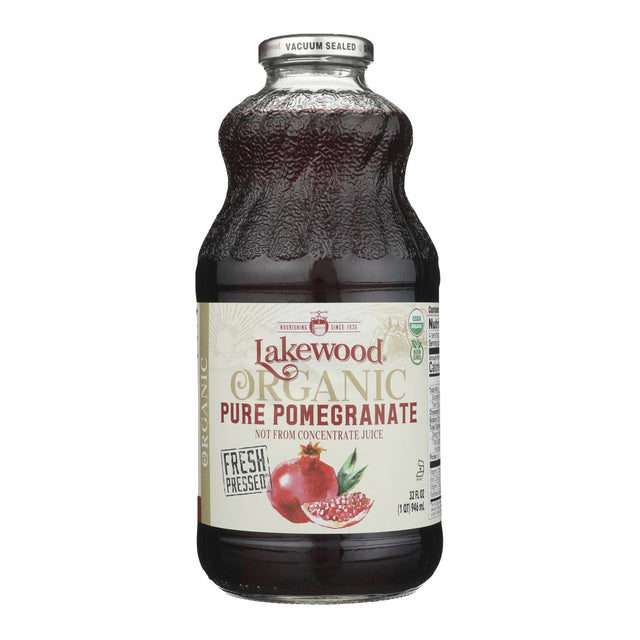 Lakewood Pomegranate Juice, 32 Fl Oz (6-Pack) | Organic Pure Juice