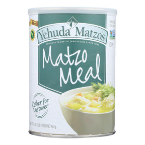 Yehuda Passover Matzo Meal, 12 Pack: 16 Oz Fine Ground - Kosher Baking Supply