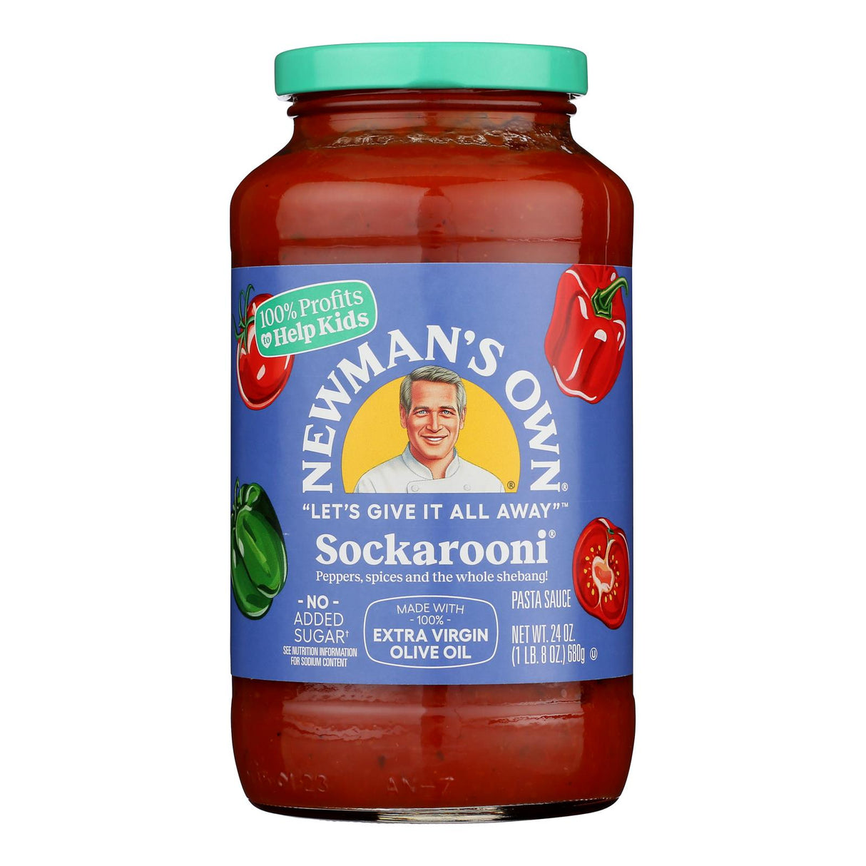 Newman's Own Sockarooni Pasta Sauce, 8 Jars - Authentic Italian Flavor