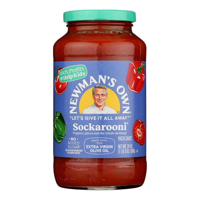 Newman's Own Sockarooni Pasta Sauce, 8 Jars - Authentic Italian Flavor