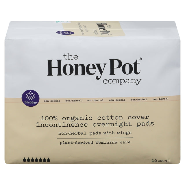 The Honey Pot Overnight Incontinence Pads Non Herbal - 16 Count