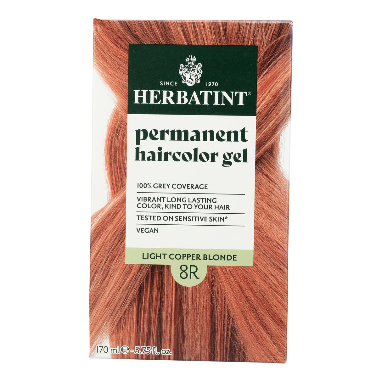 Herbatint 8R Light Copper Blonde Hair Color - Natural & Permanent -  5.75 fl oz