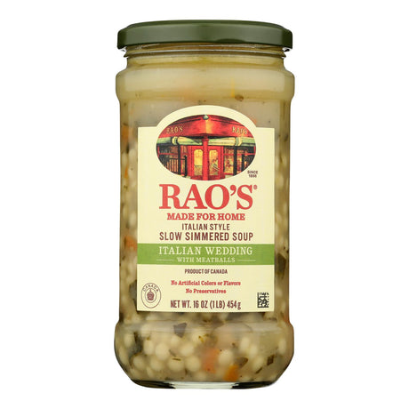 Rao's Italian Wedding Soup 6-Pack: Authentic Homemade Taste - Ships Free