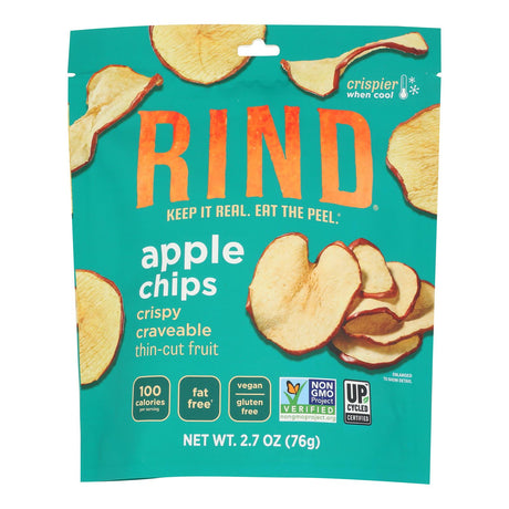Rind Snacks Apple Fruit Chips - 6 x 2.7 oz. - Crispy & Tangy
