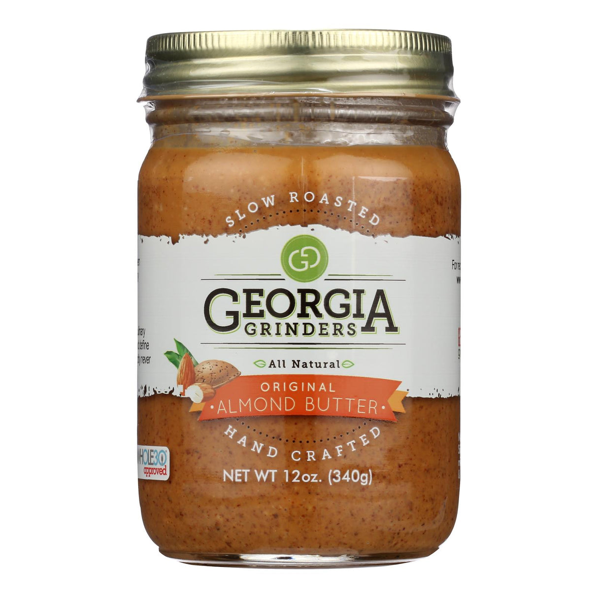 Georgia Grinders Original Almond Butter, 12 oz  (Pack of 12)