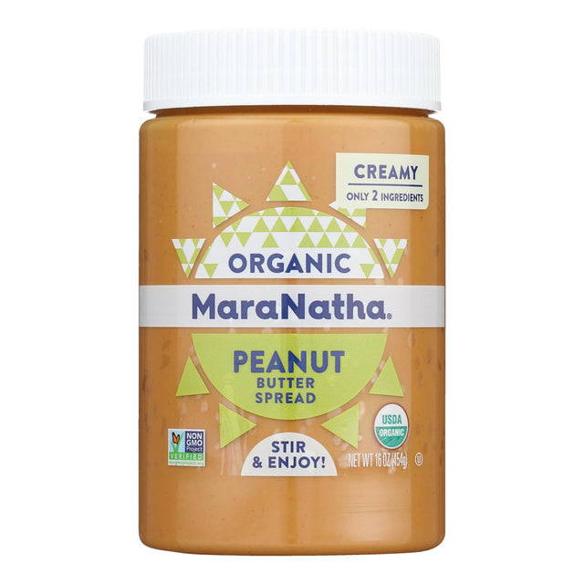 Maranatha Natural Foods Organic Creamy Peanut Butter, Sea Salt, 16 Oz - 6 Pack
