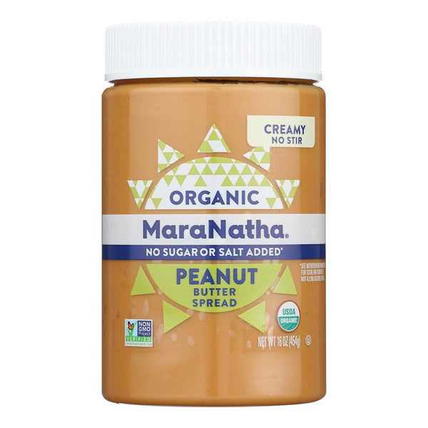 Maranatha Natural Peanut Butter Creamy 16 oz 6 Jars | No Stir & Organic