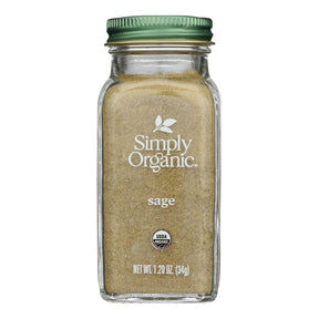 Simply Organic Ground Sage 1.2 oz 6-Pack | USDA Organic Culinary Herb Seasoning
