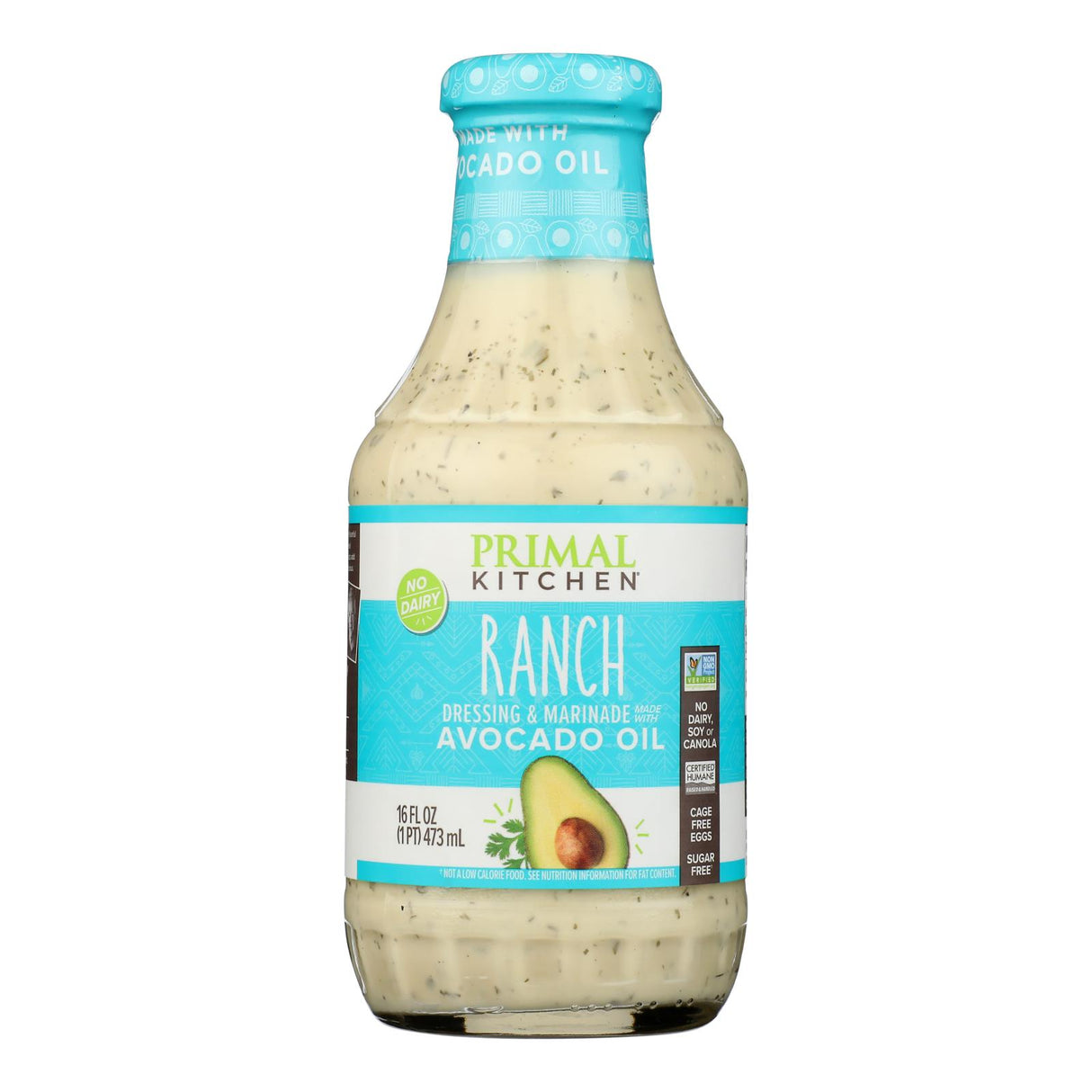Primal Kitchen Ranch Dressing with Avocado Oil (Pack of 6) 16 oz