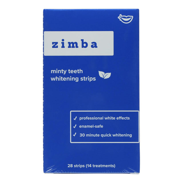 Zimba Teeth Whitening Strips Mint: 168 Strips Total | Whiter Teeth Fast