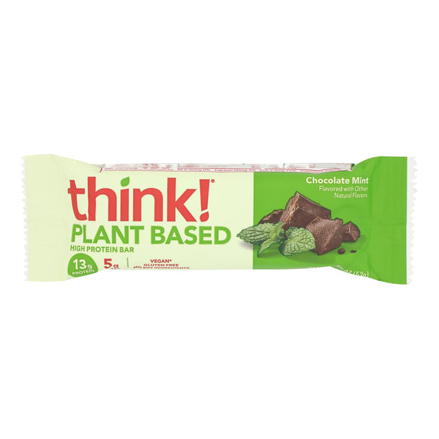 Think! Chocolate Mint Vegan Protein Bar 10ct | Plant Based Snack
