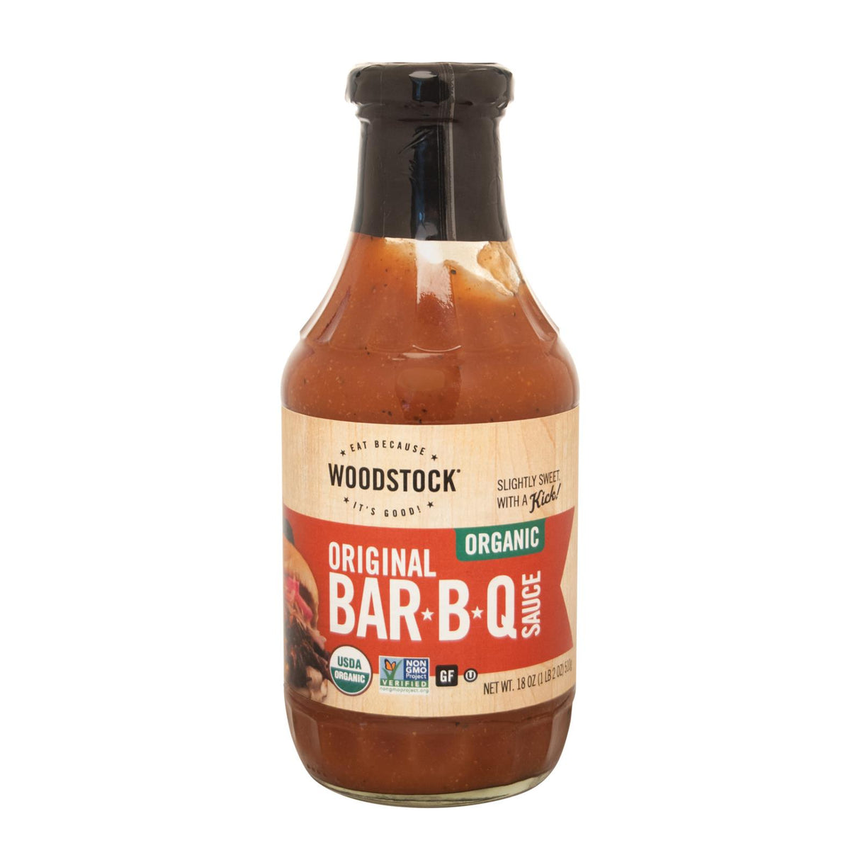 Woodstock Organic BBQ Sauce, 18 oz (Case of 12) - Gluten-Free Condiment