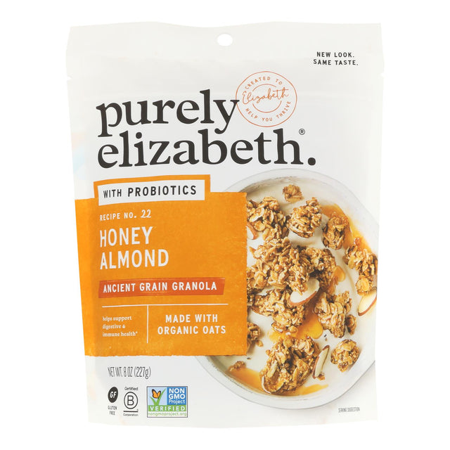 Purely Elizabeth Probiotic Granola, Honey Almond, 6 Pack: Gut Health Snack