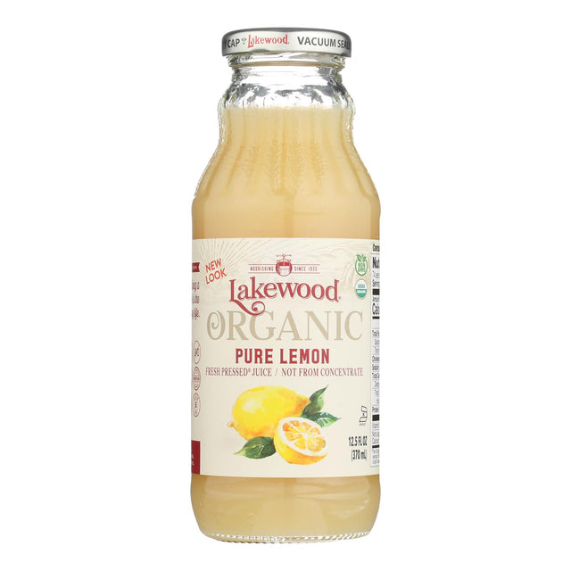 Lakewood Lemon Juice, 12 Bottles - Organic, Fresh & Tart - 12.5 Fl Oz Each