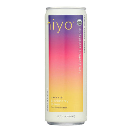 Hiyo Blackberry Lemon Seltzer, 12-Pack (12 x 12 fl oz ) - Organic Sparkling Water