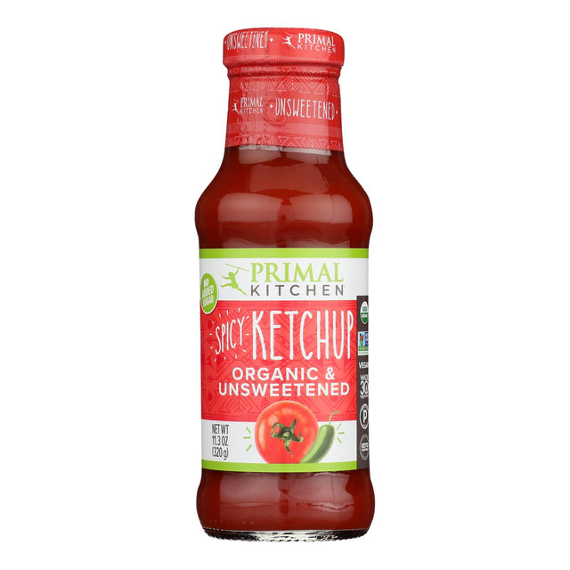 Primal Kitchen Spicy Unsweetened Ketchup (12 x 11.3 Oz) - Pack of 12