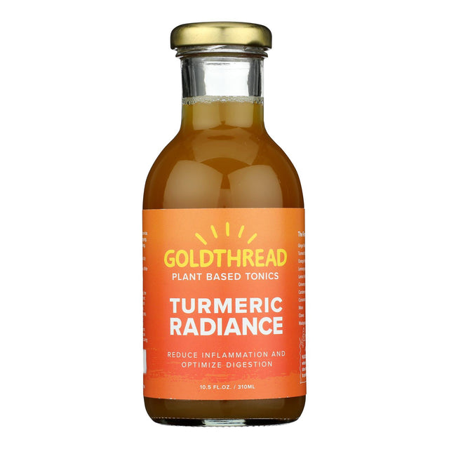 Goldthread Plant Based Turmeric Radiance Sparkling Botanical Drink, Pack of 12 - 10.5 fl oz
