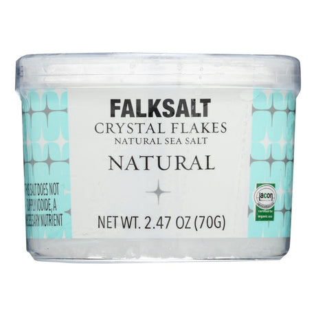 Falksalt Natural Sea Salt Flakes - 8 x 2.47 Oz - Premium Finishing Salt