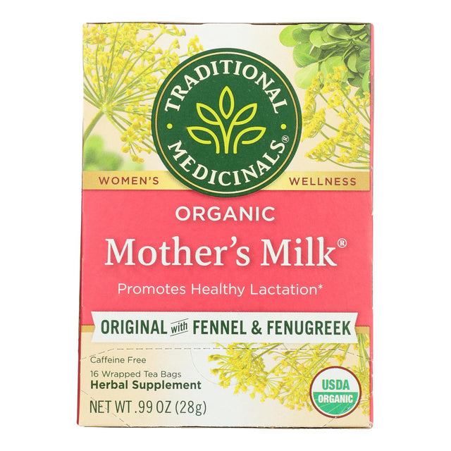 Traditional Medicinals Organic Mother's Milk Tea, Caffeine Free, 16 Bags - Lactation Support