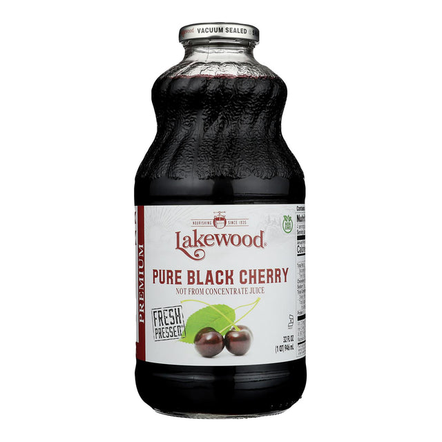 Lakewood Black Cherry Juice 32oz (6-Pack) | Antioxidant Rich & Pure Juice