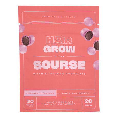Sourse Hair Growth Gummies: Vitamins for Faster, Stronger Hair - 6-30 Count