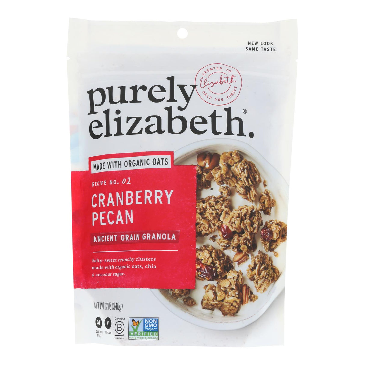 Purely Elizabeth Organic Cranberry Pecan Granola, Ancient Grain, Pack of 6 (12 oz Bags)