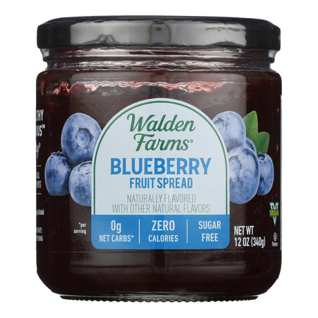 Walden Farms Blueberry Fruit Spread - Sugar-Free, Calorie-Free - Pack of 6 - 12 Oz