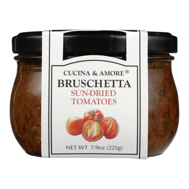 Cucina & Amore Sundried Tomato Bruschetta, 6 x 7.9 oz - Authentic Italian Flavor