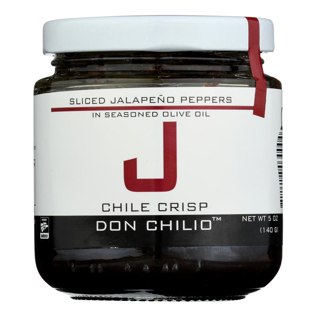 Don Chilio Chile Crisp Jalapeno 6-Pack (5 Oz Each) - Spicy Chili Oil with Crispy Garlic