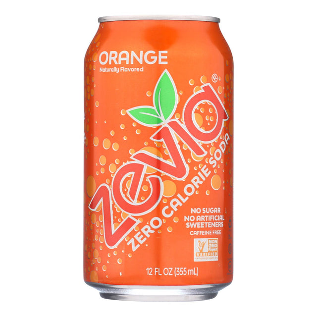 Zevia - Orange Soda, 6/12 fl oz (Pack of 4) - Zero Calorie Drink