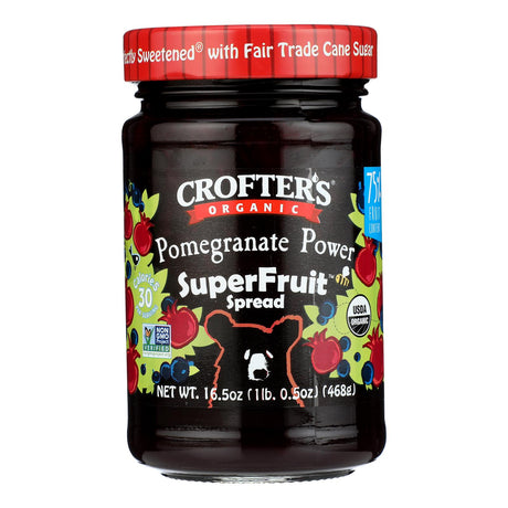 Crofter's Pomegranate Premium Fruit Spread, Pack of 6 - 16.5 Oz