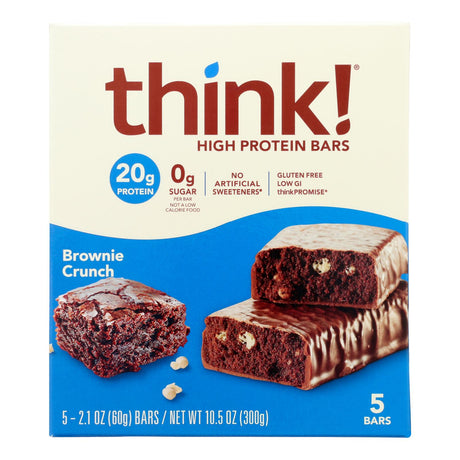 Think! High Protein Brownie Crunch Bar - Pack of 6 (5/2.1 Oz)