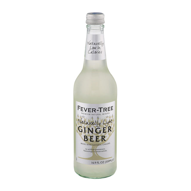 Fever-Tree Naturally Light Ginger Beer, 8 x 16.9 Fl Oz  - Premium Low-Calorie Mixer