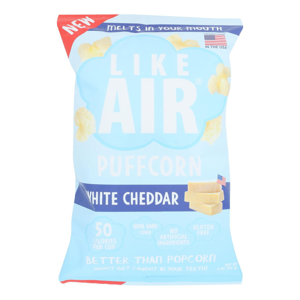 Like Air White Cheddar Puffcorn, 12 Bags | Light & Delicious Snack