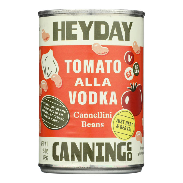 Heyday Canning Co. Cannellini Beans in Tomato Vodka Sauce (Pack of 12 - 15 oz )