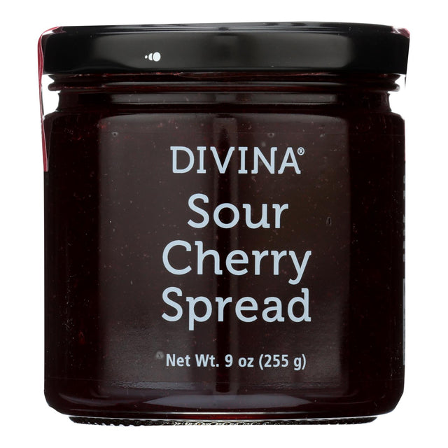 Divina Sour Cherry Spread - Pack of 12 (9 oz )
